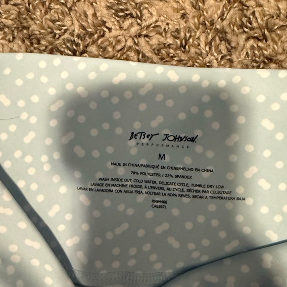 Betsey Johnson Light Blue Polka Dot Leggings - Picture 5 of 5